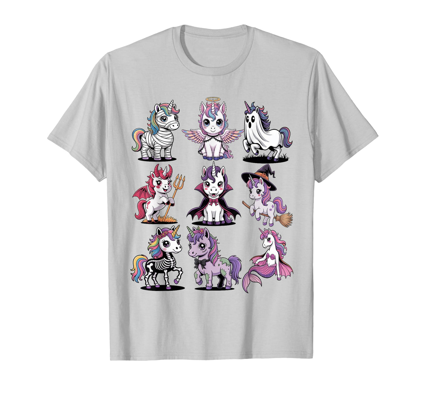 Halloween Unicorn T-Shirt - Cute Spooky Unicorns Costume T-Shirt