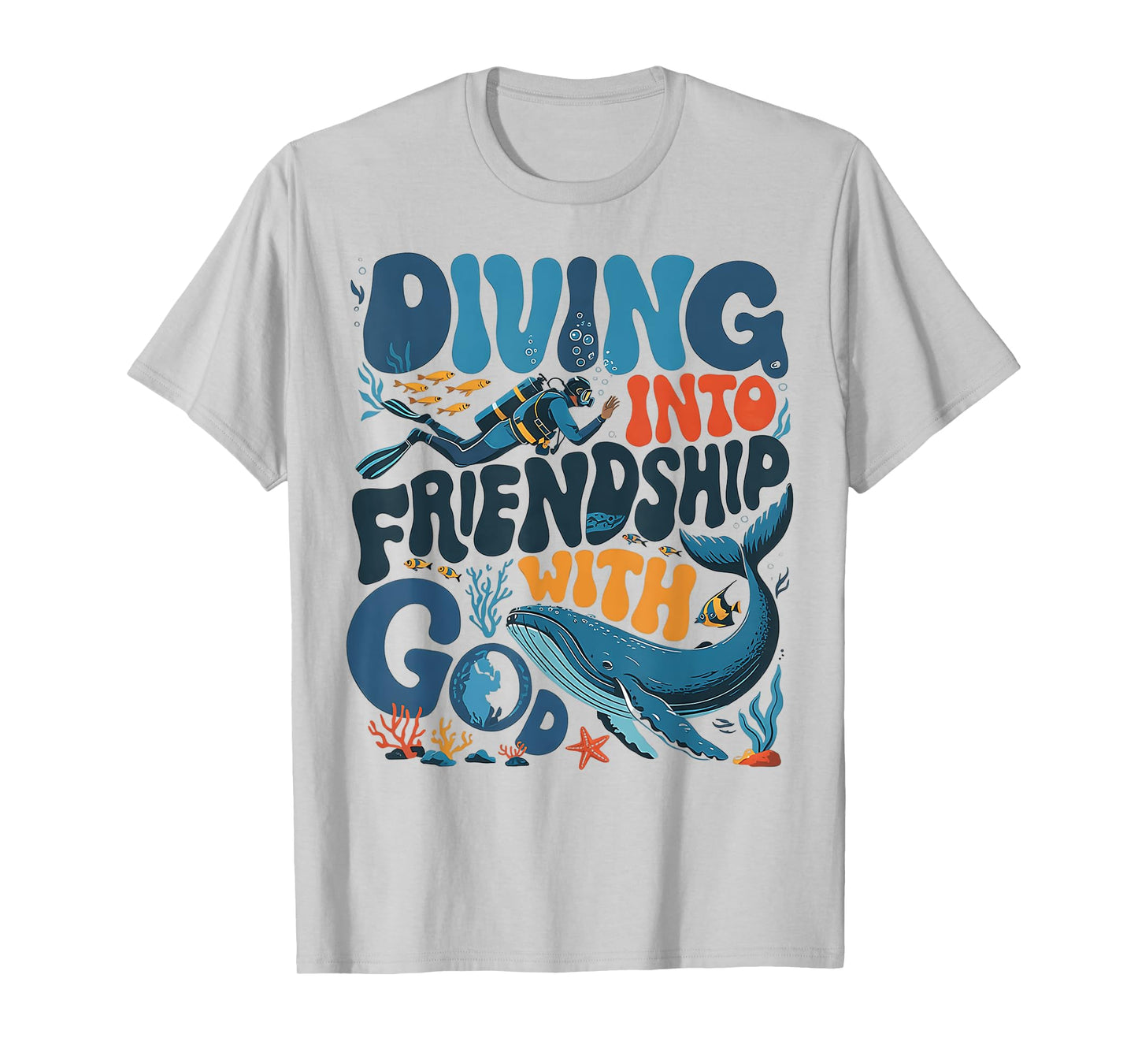 Diving Into Friendship With God Beach Scuba VBS 2025 T-Shirt