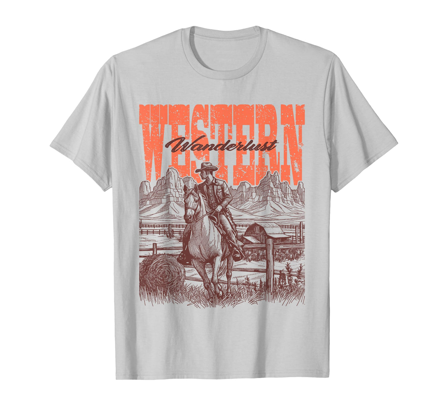Vintage Cowboy Cowgirl Country & Western Wild West Horse T-Shirt