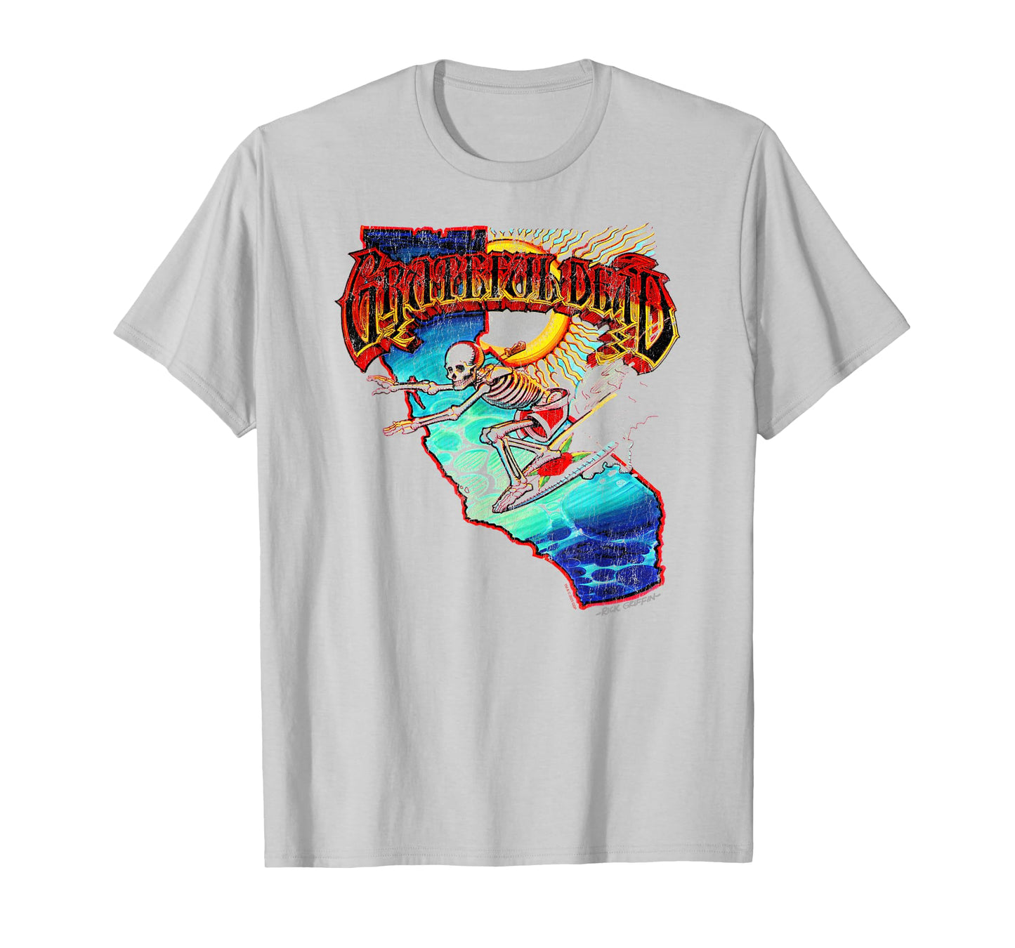 Grateful Dead Surfing California Skeleton Vintage Band T-Shirt