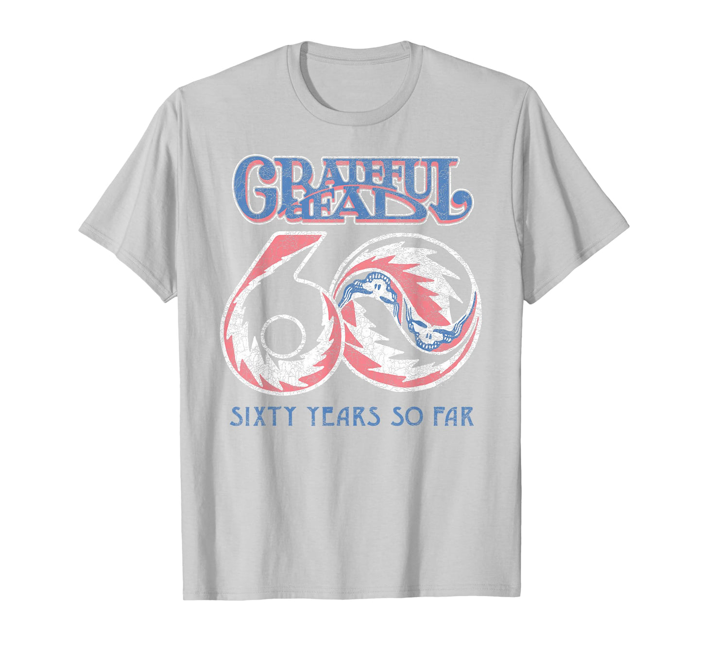 Grateful Dead 60 Years Stealie Swirls Vintage Band T-Shirt