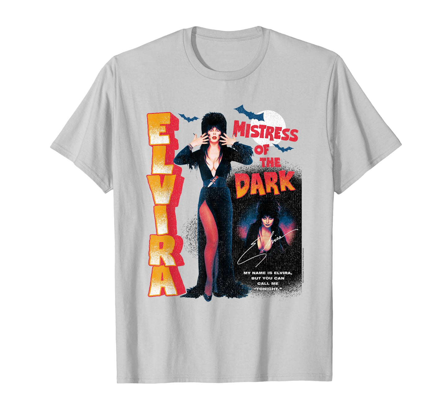 Elvira Mistress of the Dark Vintage Pin-Up Poster Retro T-Shirt
