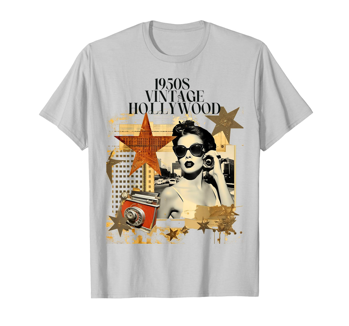 Retro Vintage Hollywood California Design T-Shirt