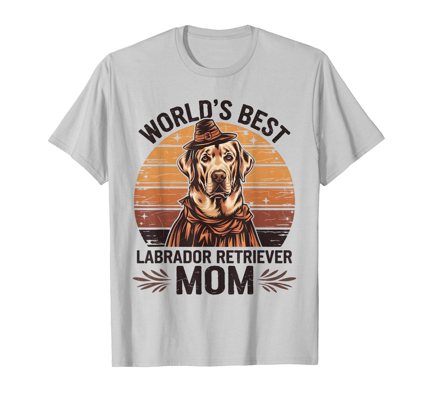 Vintage Halloween Dog World's Best Labrador Retriever Mom T-Shirt