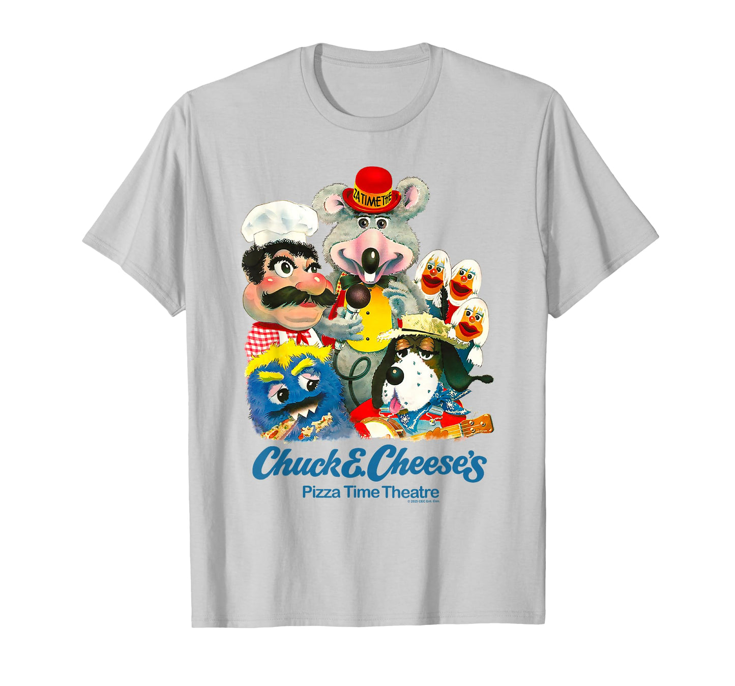 Chuck E. Cheese's Pizza Time Theater Retro Group Painting T-Shirt