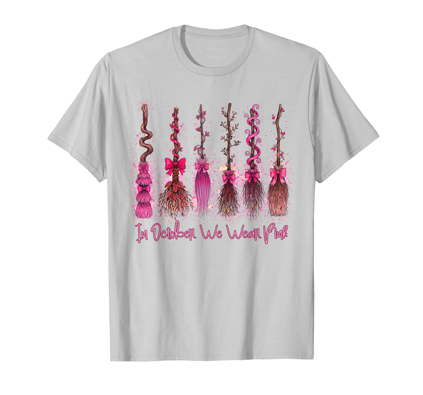 Breast Cancer Awareness Halloween in October We Wear Pink T-Shirt