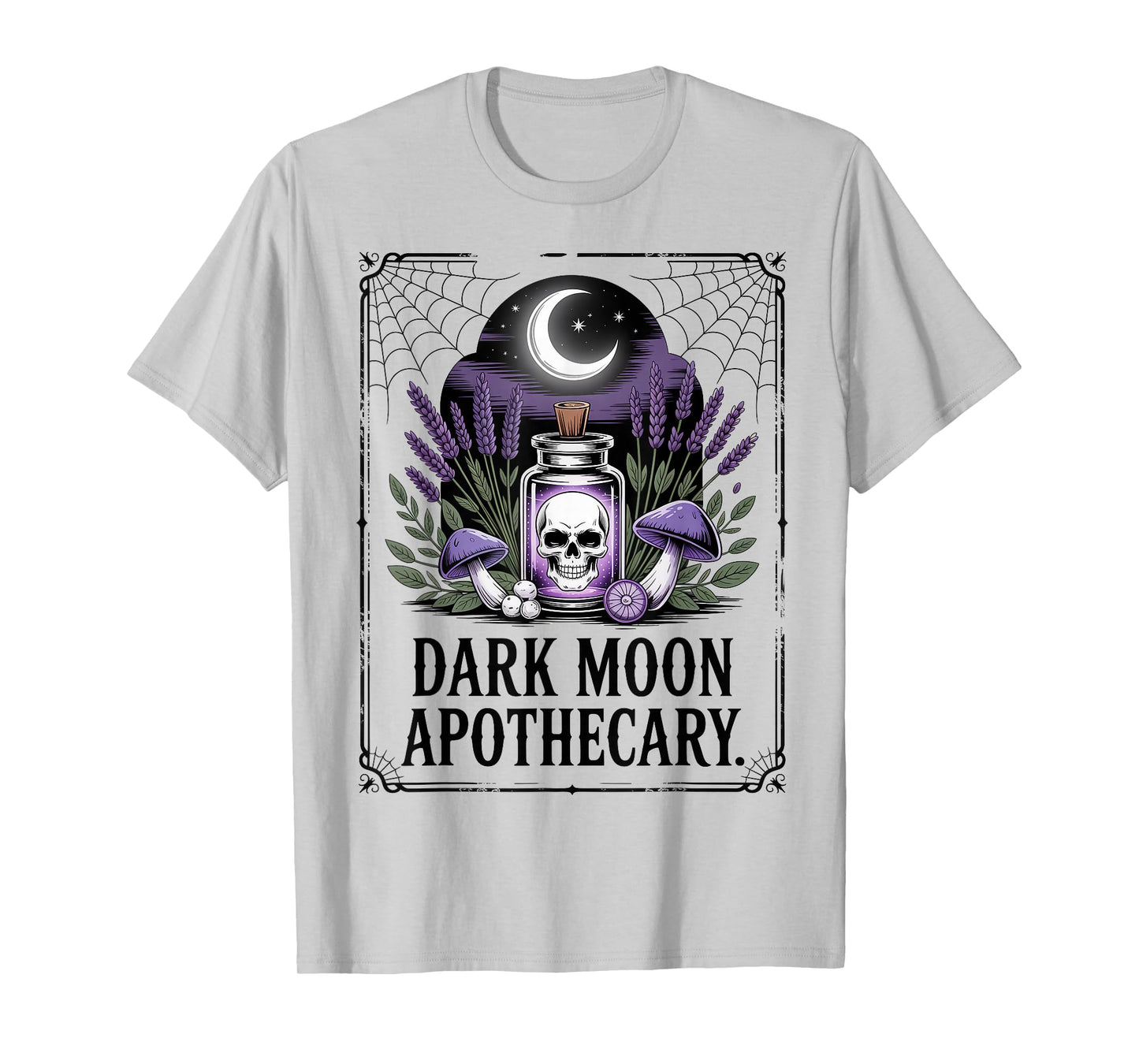 Dark Moon Apothecary Witchcraft Magic Alchemist Mushrooms T-Shirt