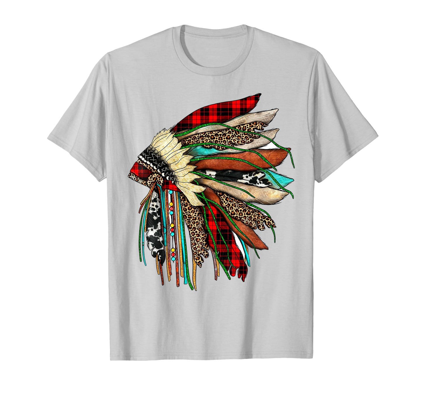 Headdress Native Indian Warrior Chief Vintage Design T-Shirt