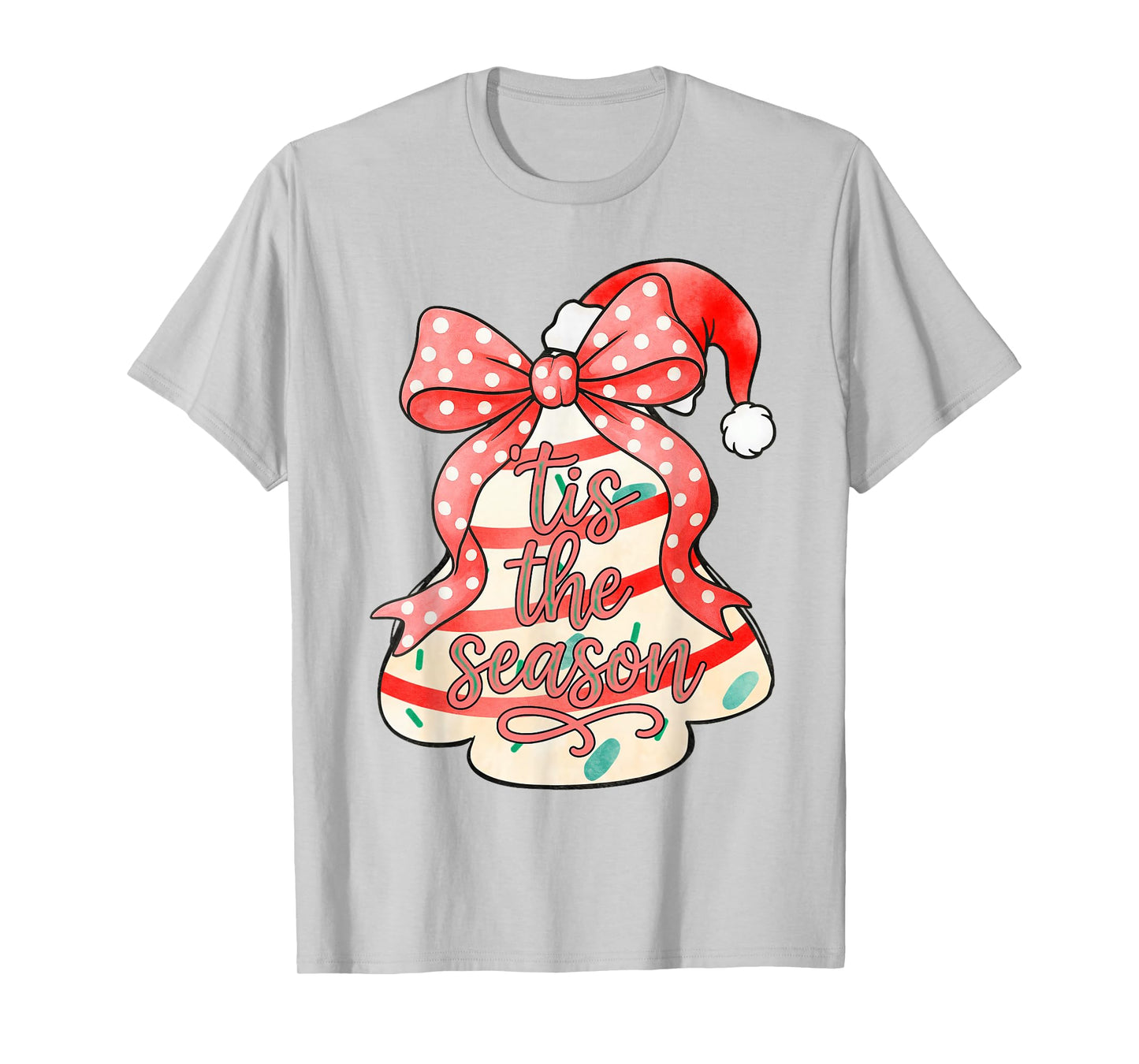 Christmas Xmas Vibes 'Tis The Season Coquette Holiday T-Shirt
