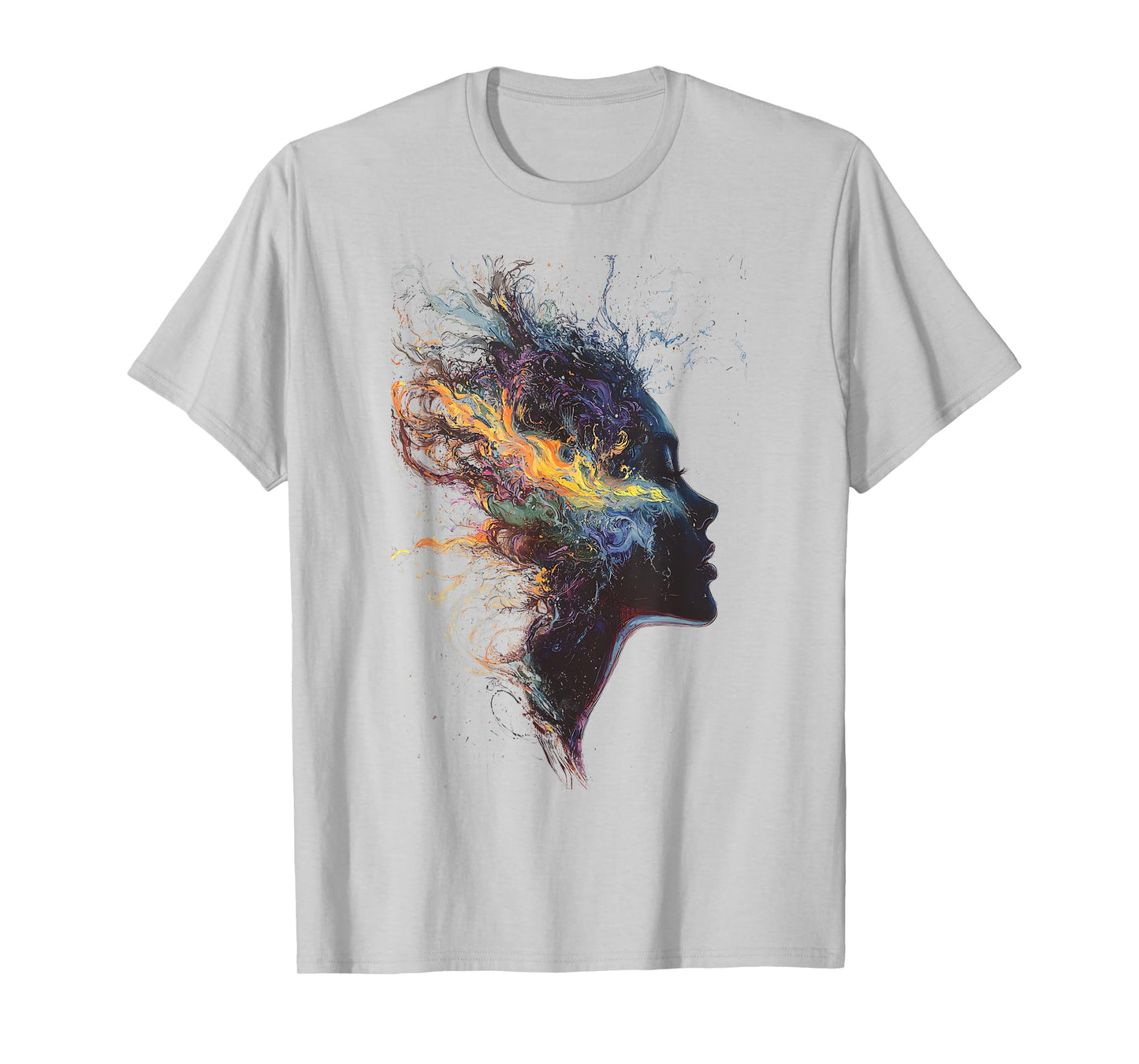 Graphic Design Artistic Colorful Abstract Woman Face Design T-Shirt