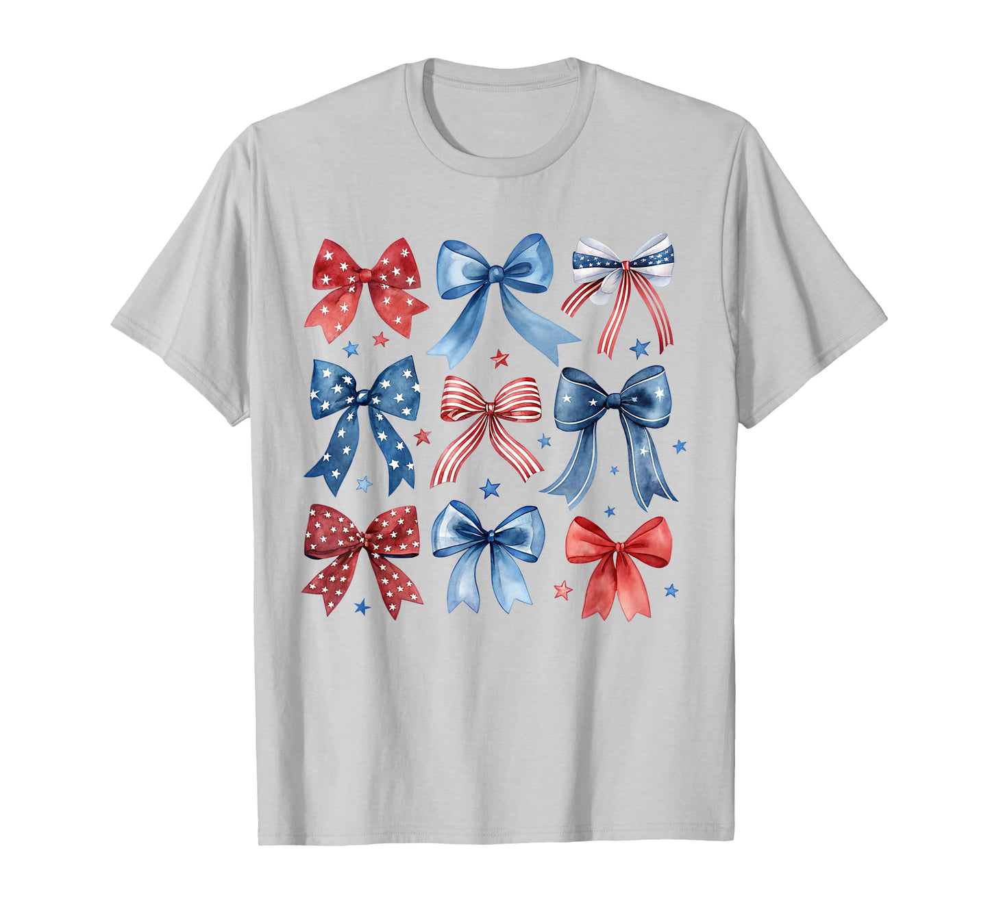 Vintage USA Bow in Red White Blue for Patriotic 4th Of July T-Shirt