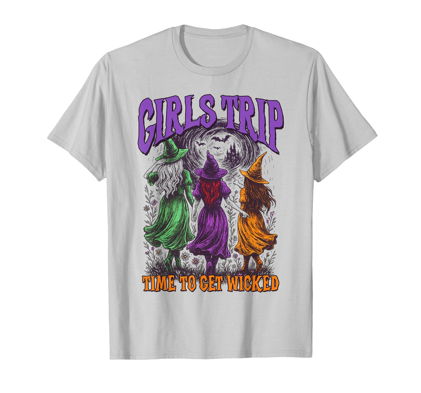 Halloween Spooky Witch Lover Girls Trip Time to Get Wicked T-Shirt