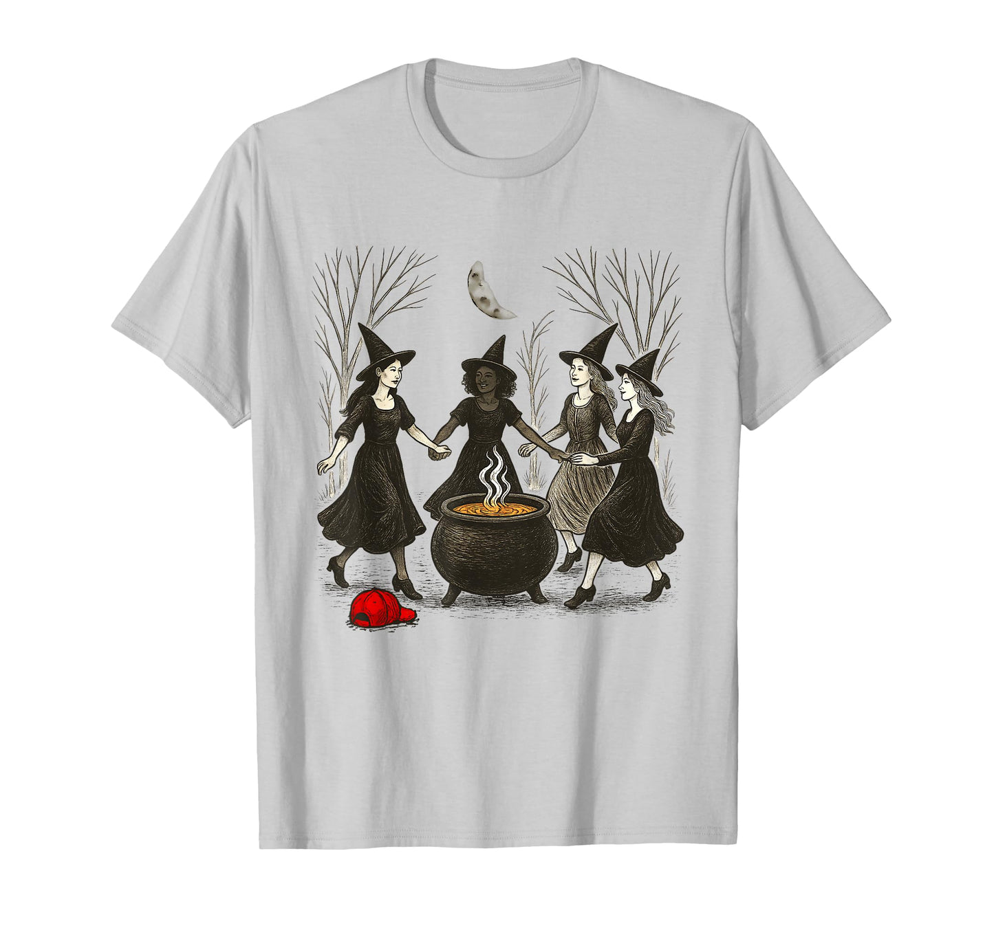 Feminist Witch Halloween Anti Trump Black Asian Latino Women T-Shirt