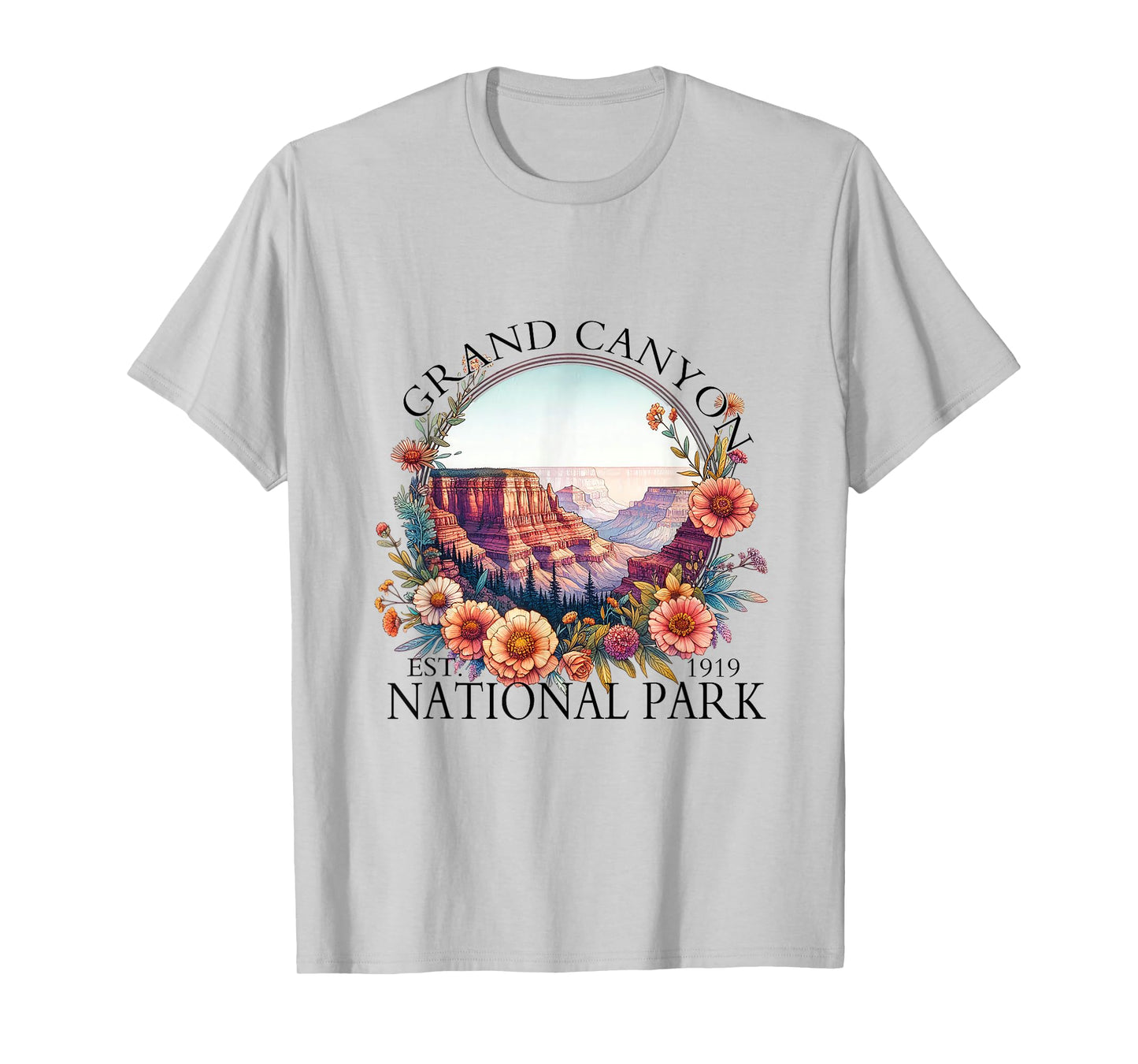 Floral Grand Canyon National Park Hiking Camping Outdoor T-Shirt