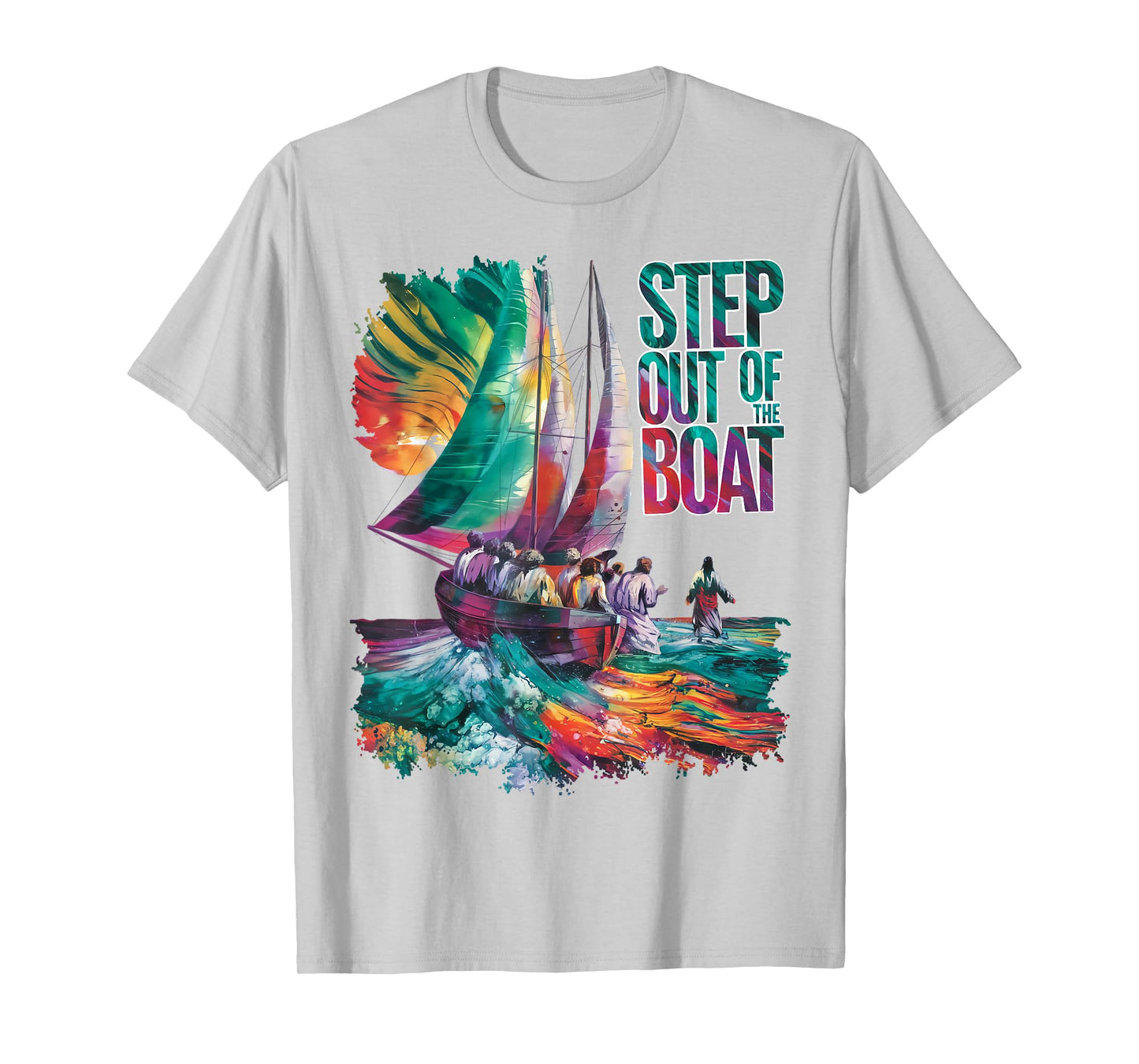 Step Out of the Boat (Peter walks on water) T-Shirt