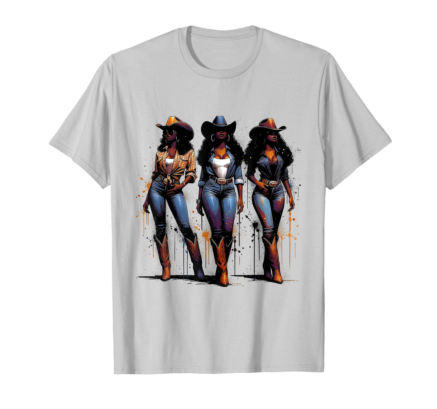 Melanin Rodeo Queen Black Cowgirl African American Western T-Shirt
