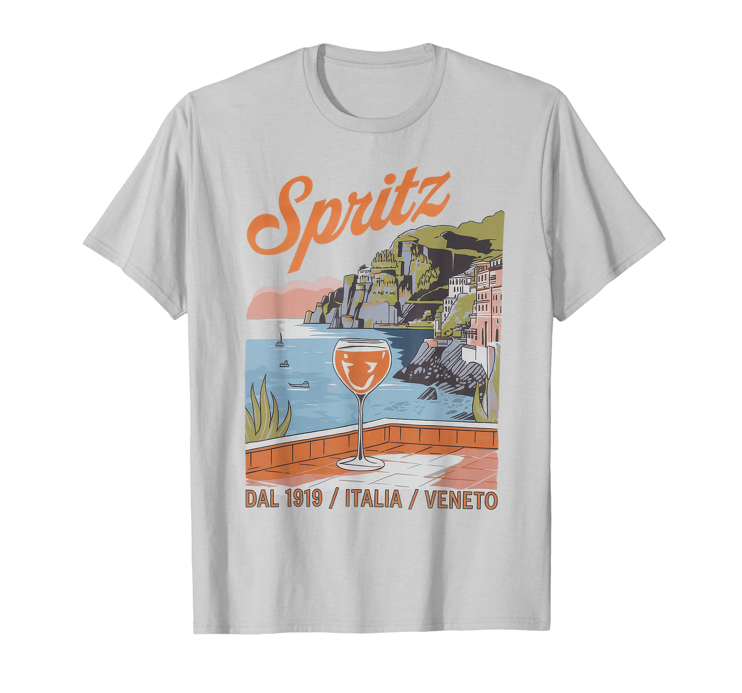 Spritz Veneto Tshirt Italia Vintage Orange Wine Cocktail T-Shirt