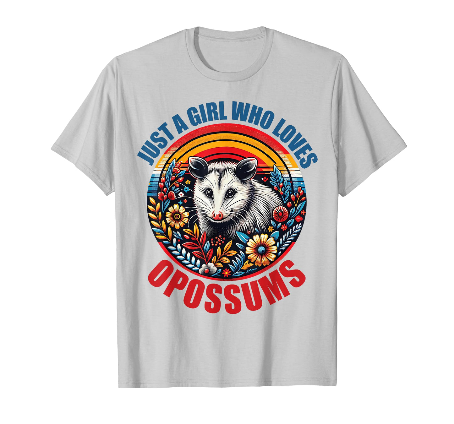Girls Opossums-Shirt Kids Teen Just A Girl Who Loves Possum T-Shirt
