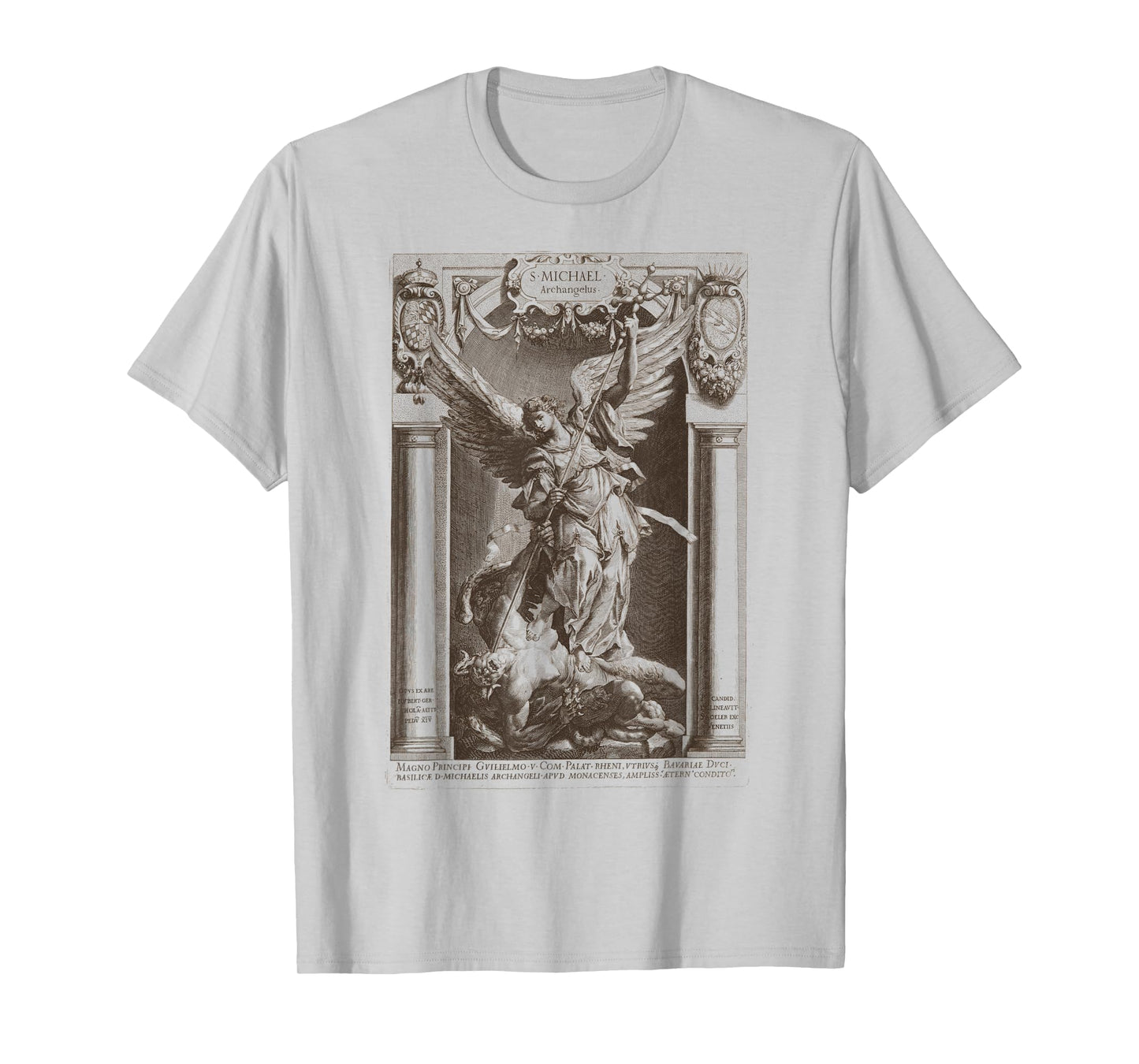 Saint Michael the Archangel Defeating Satan Christian T-Shirt