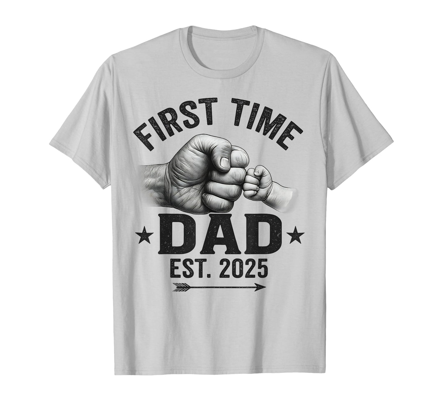 First Time Dad Est 2025 Gifts Fist Bump New Dad Father's Day T-Shirt