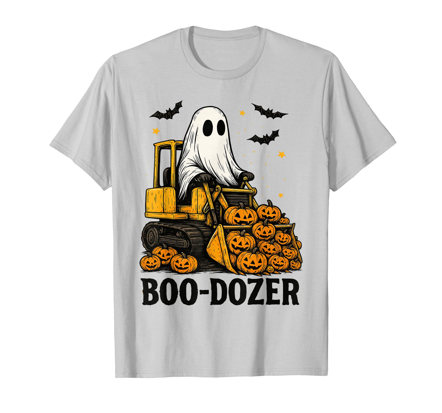 Funny Halloween Boo-Dozer Ghost Trucks Costume Party Kids T-Shirt