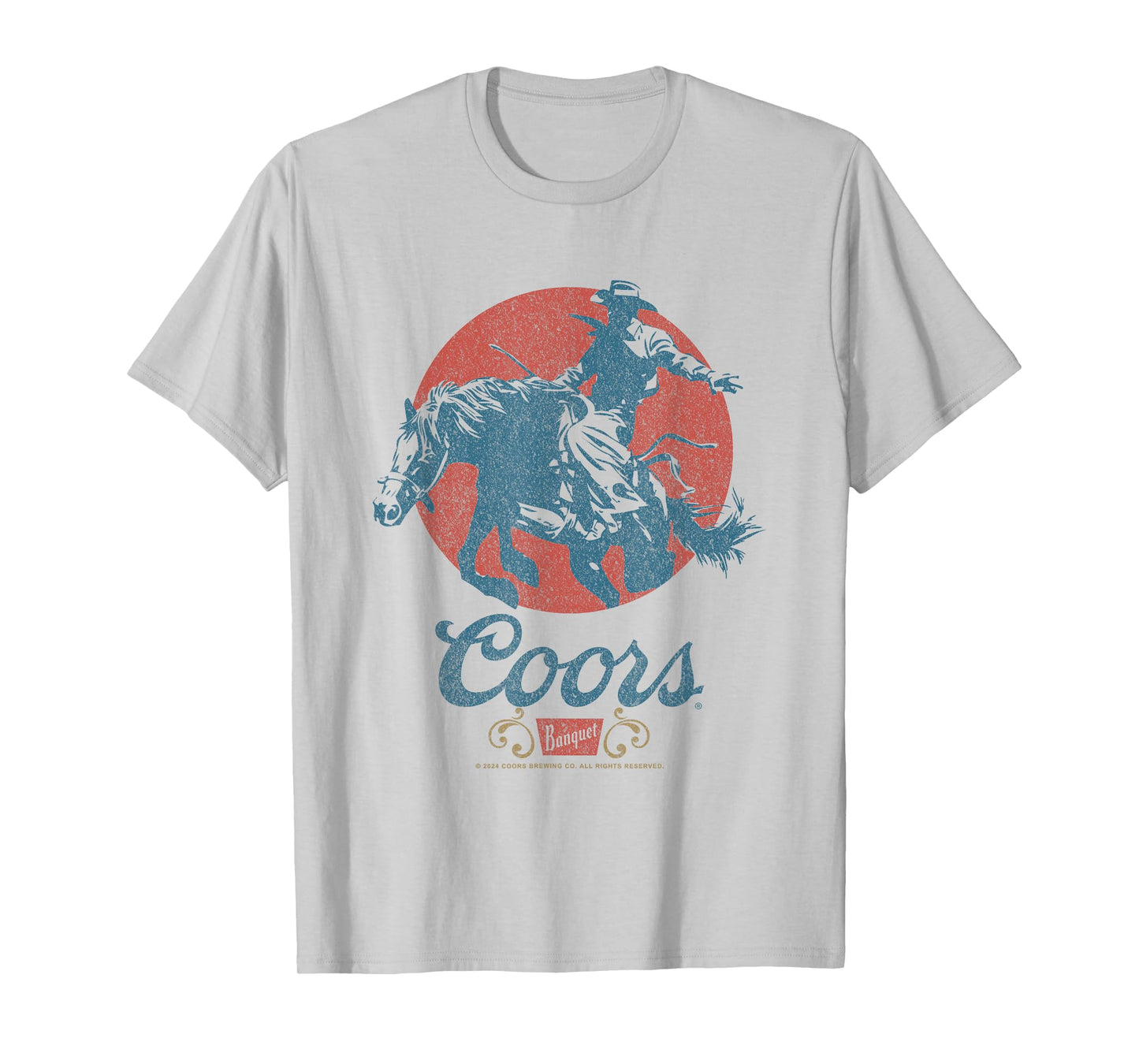 Coors Longhorn Banquet Vintage Rodeo Label T-Shirt