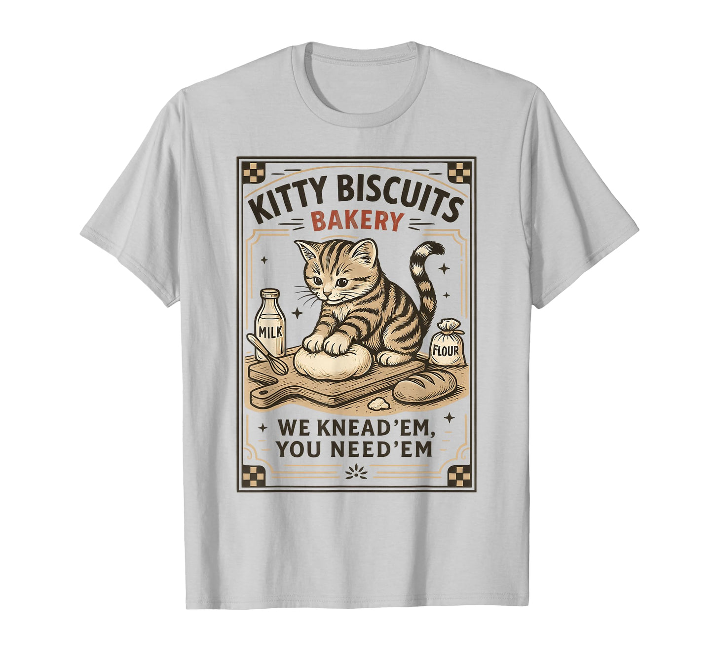 Funny Kitty Biscuits Bakery cat Lover kiten Baker T-Shirt