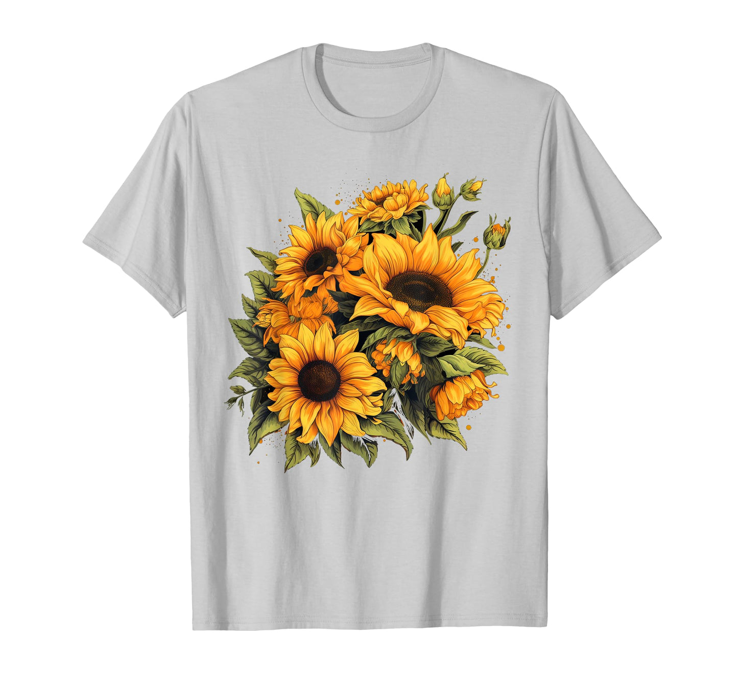 Yellow Sunflowers Cute summer flowers Floral Positivity T-Shirt for Men Women Girls Kids