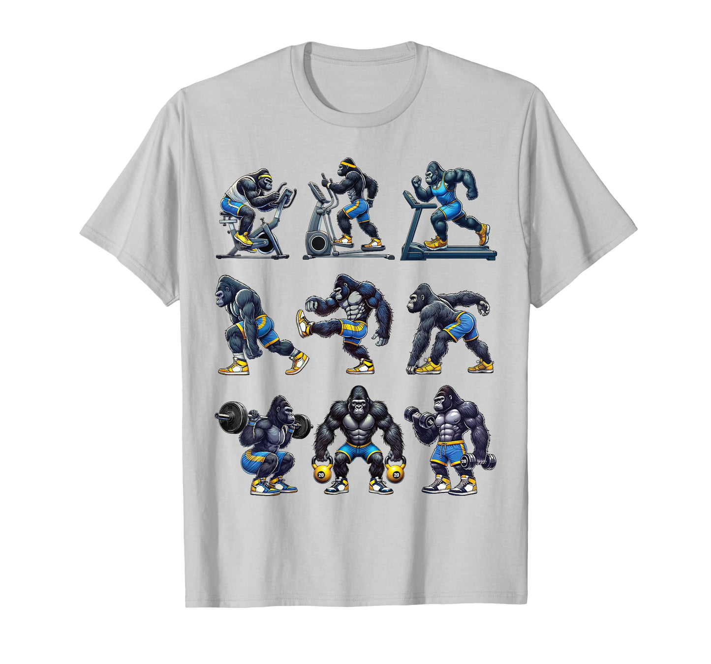 Gorilla Fitness Collection Gym Workout Weightlifting T-Shirt