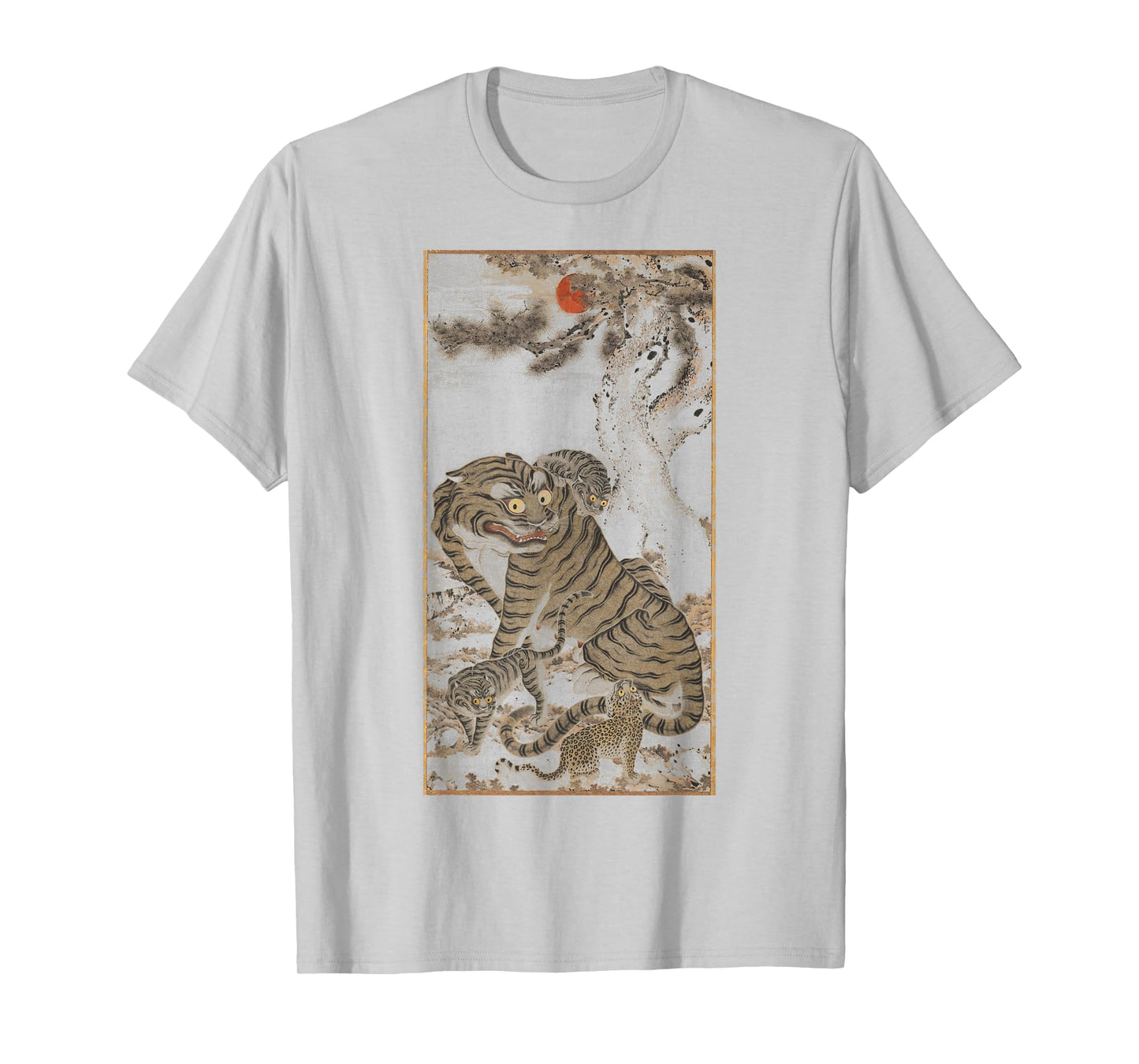 Korean Art Tiger Family (Late 1800s) Vintage Korean Minhwa T-Shirt