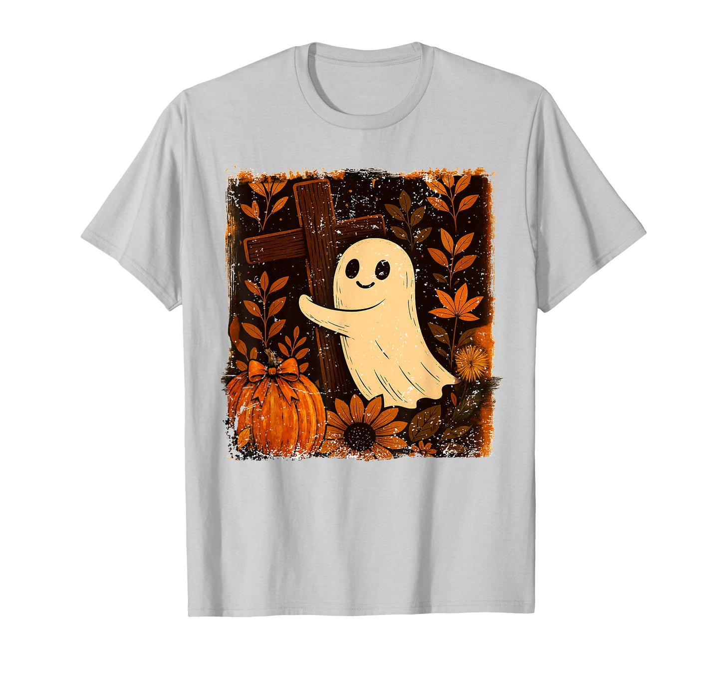 Fall Vibes Autumn Season Halloween Boo Ghost Fall-o-ween T-Shirt