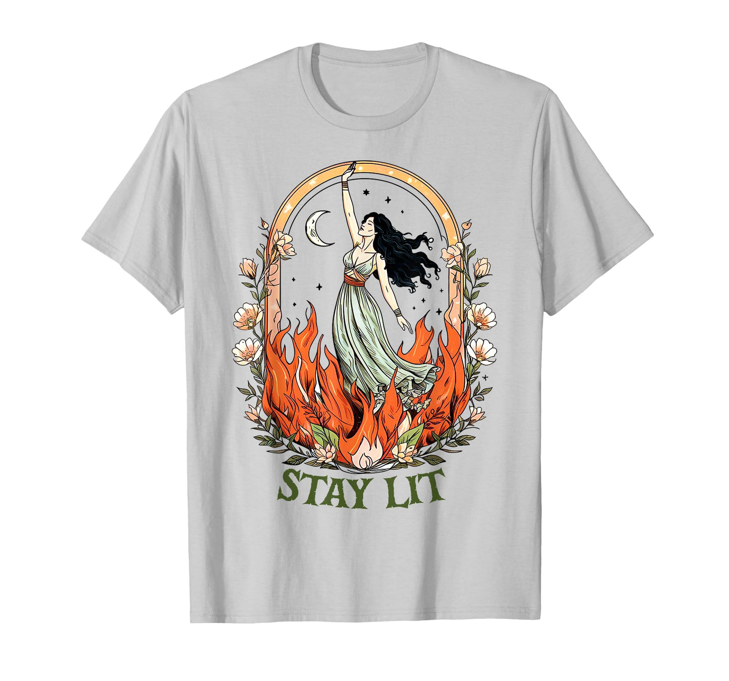 Occult Stay Lit Satan Devil Hell Unholy Antichrist Witch T-Shirt