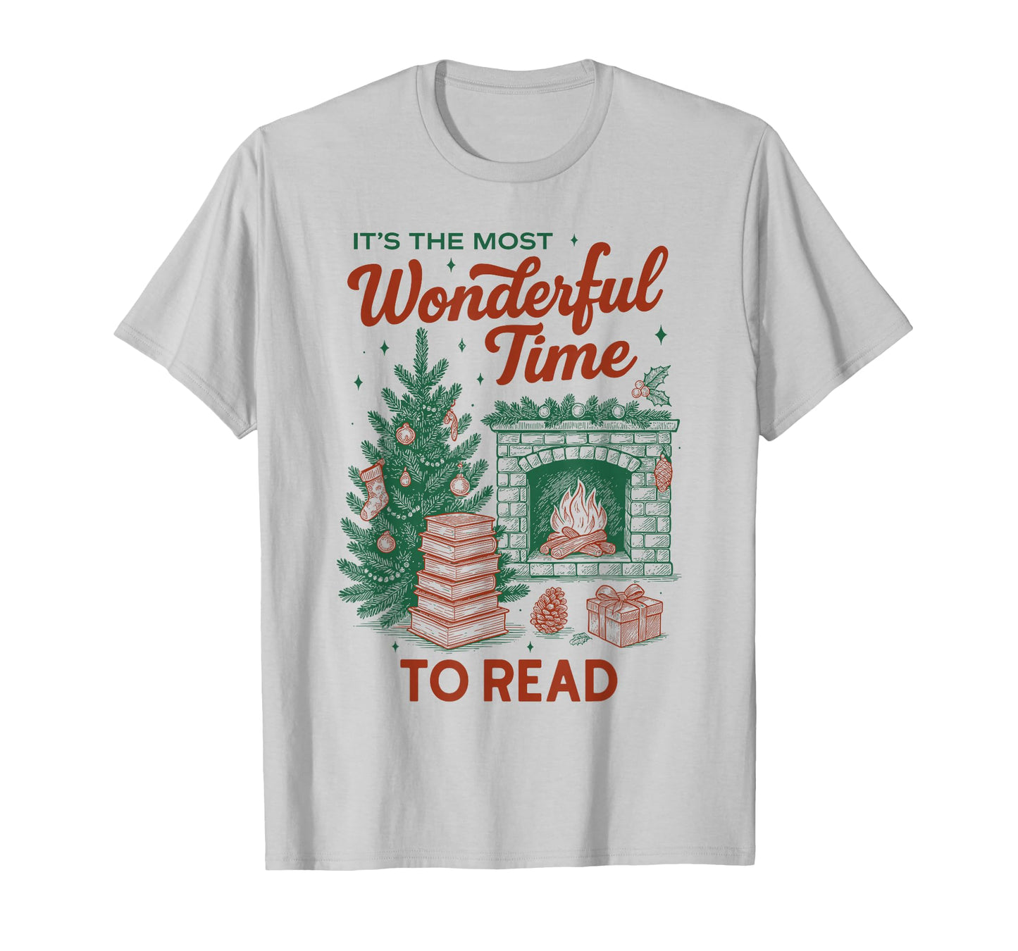 Christmas Read, Cozy Bookish Xmas Girl Reader Ugly Gift T-Shirt