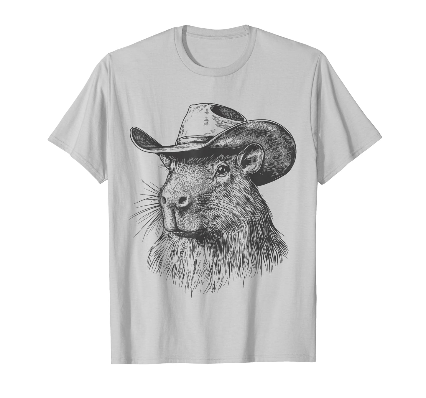 Capybara Cowboy Hat Funny Western Capybara Lover Vintage T-Shirt