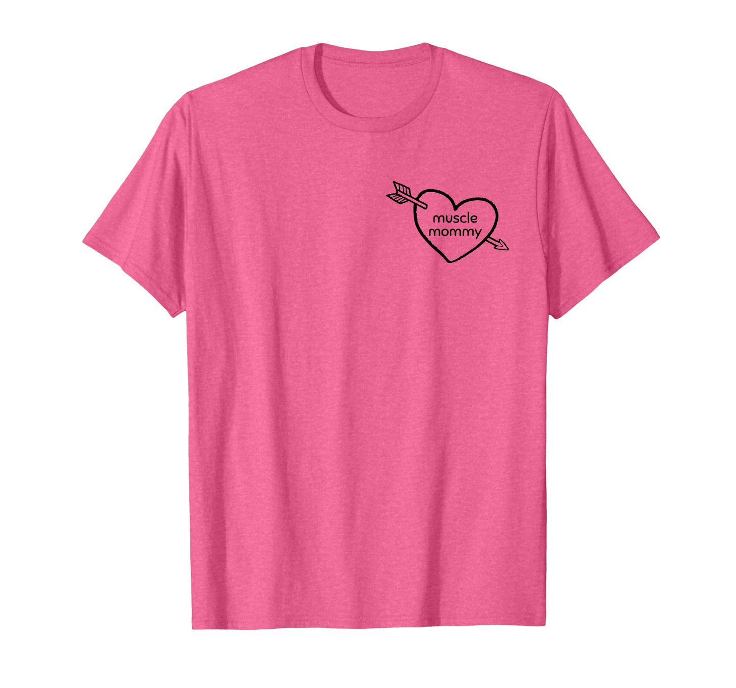 Mens Muscle Mommy Gym Pump Cover Heart Weightlifting T-Shirt