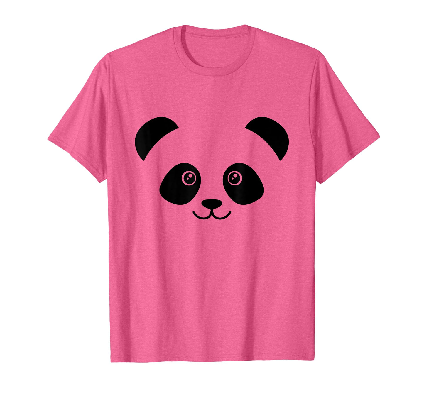Panda Face Cute design Cute Little Panda Face T-Shirt for Women, Girls - Grey, Short Sleeve, Classic Fit, Unisex, XS/Small