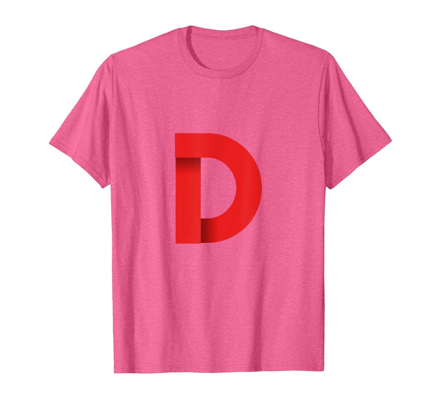 White With Red Letter D T-Shirt