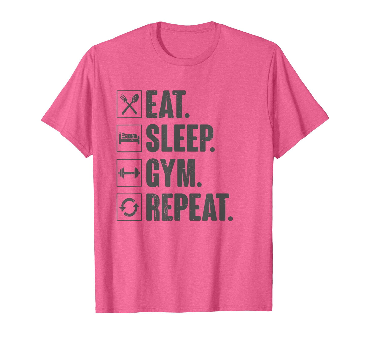 Eat Sleep Gym Repeat - Funny Vintage Workout T-Shirt