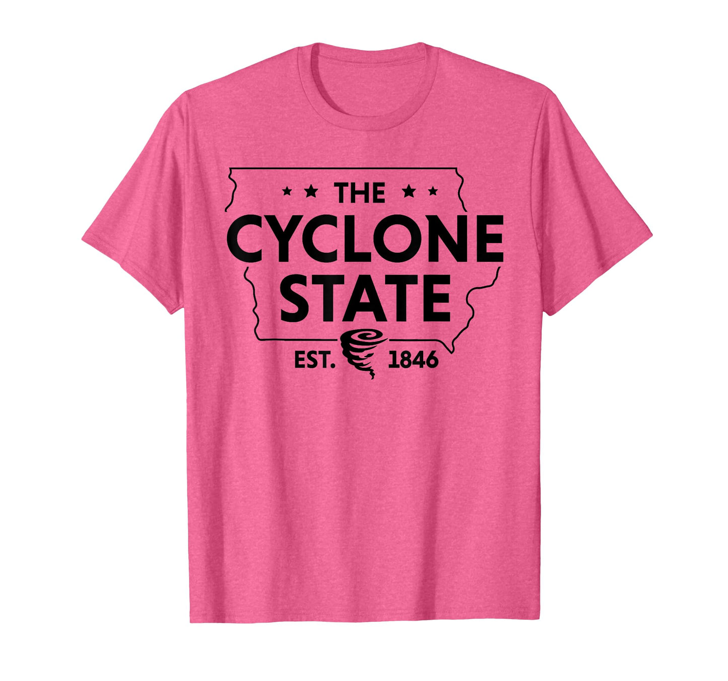 The Cyclone State Iowa Map Proud EST 1846 For Men Women T-Shirt