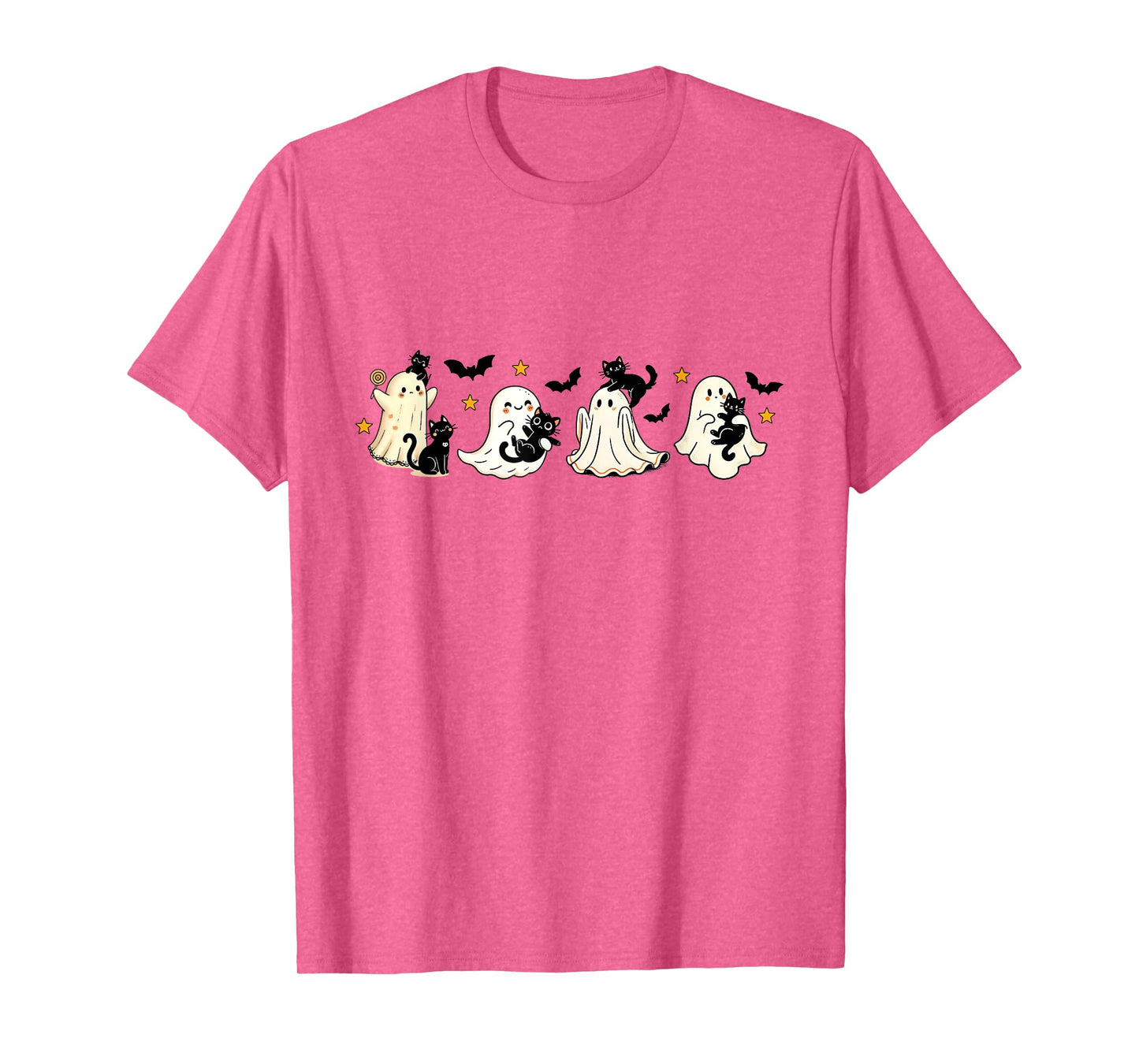 Cute Black Cat Ghost Halloween Ghost Holding Black Cat Women T-Shirt