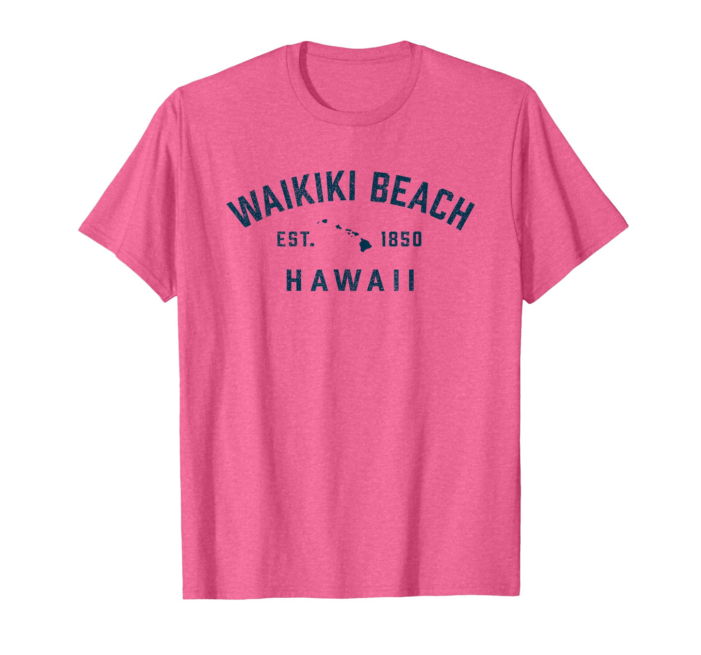 Vintage Waikiki Beach Hawaii Throwback Retro Souvenir Mens T-Shirt