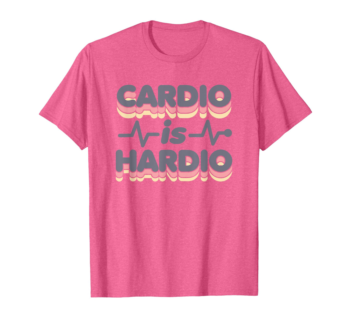 Cardio is Hardio Funny Gym Running Retro 70s Fitness T-Shirt