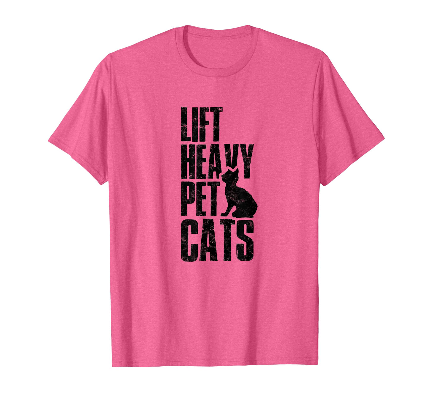 Lift Heavy Pet Cats Funny Gym Workout - Gym Deadlifting Abs T-Shirt