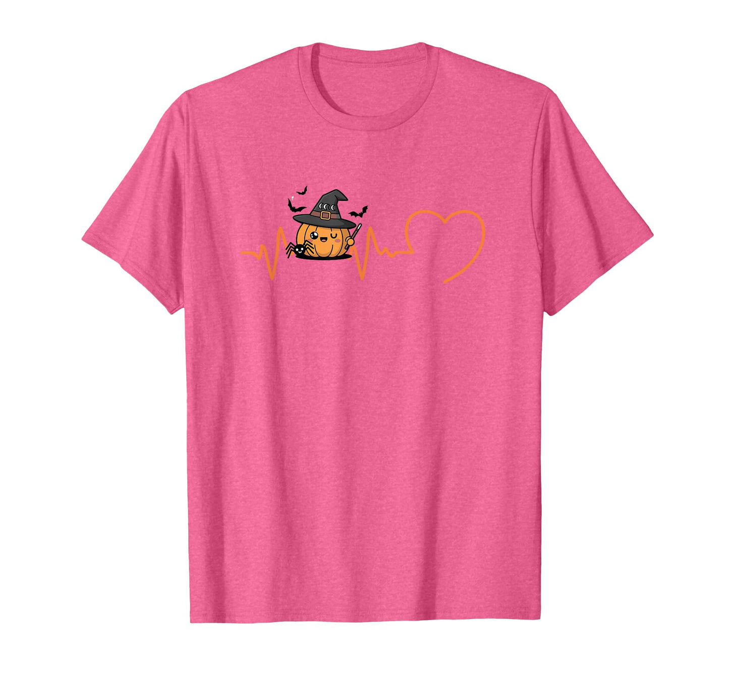 Pumpkin Heartbeat Halloween Kawaii Pumpkin Witch T-Shirt