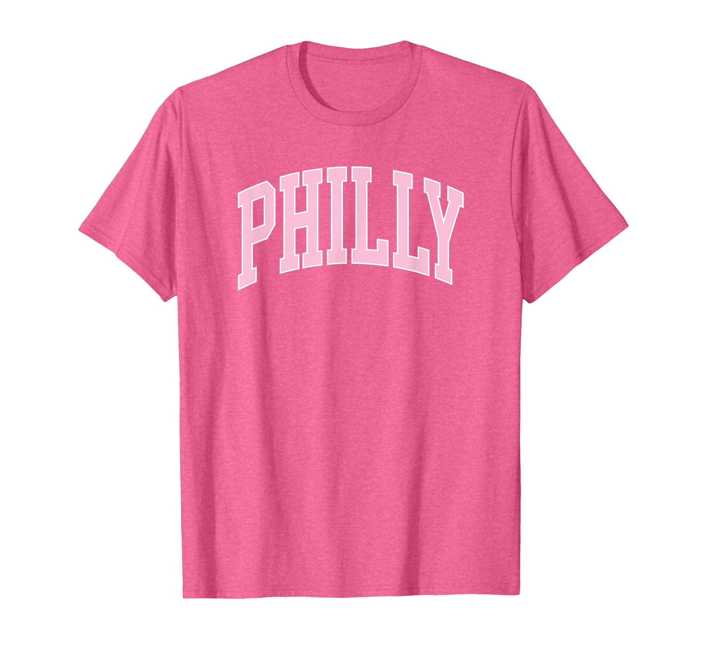 Retro Philly Pink Text Philadelphia Vintage Throwback Womens T-Shirt
