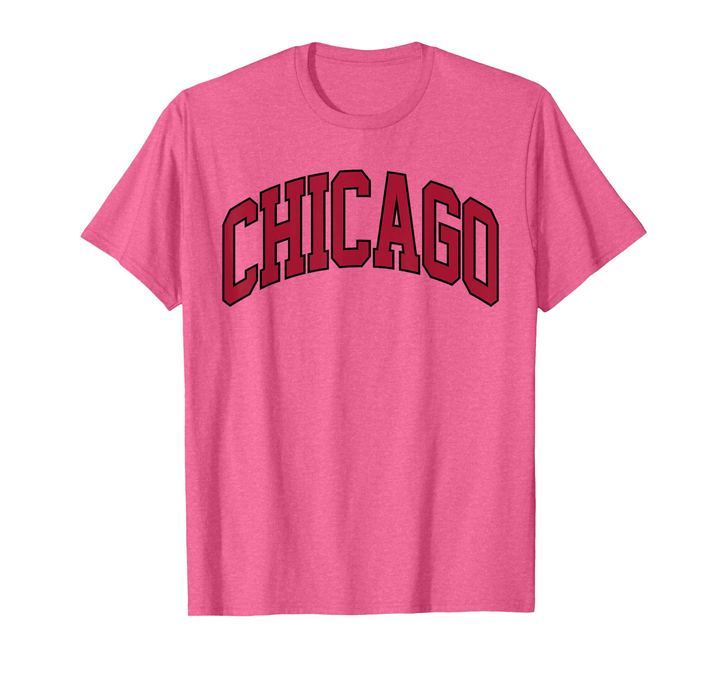 Retro Chicago Throwback Classic Chicago Men Women Red Black T-Shirt
