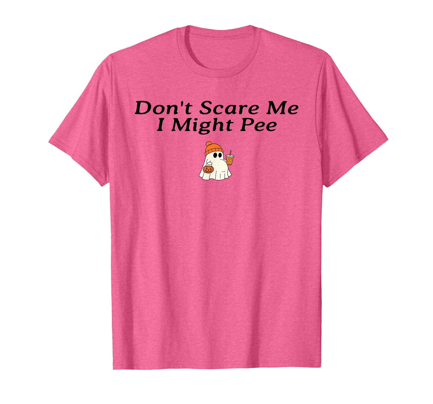 Don't Scare Me I Might Pee Funny Halloween Pregnant Ghost T-Shirt