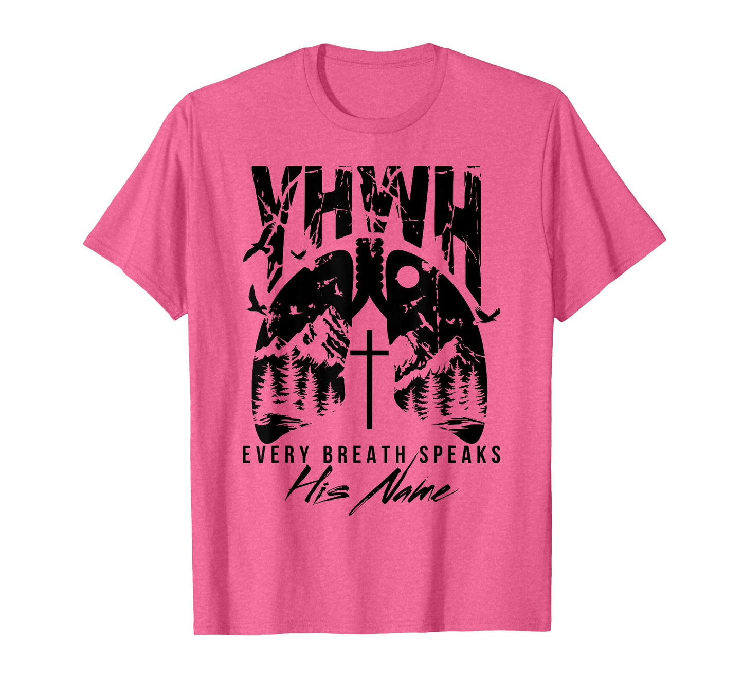 Floral Lung Christian Our Very Breath Speaks His Name YHWH T-Shirt