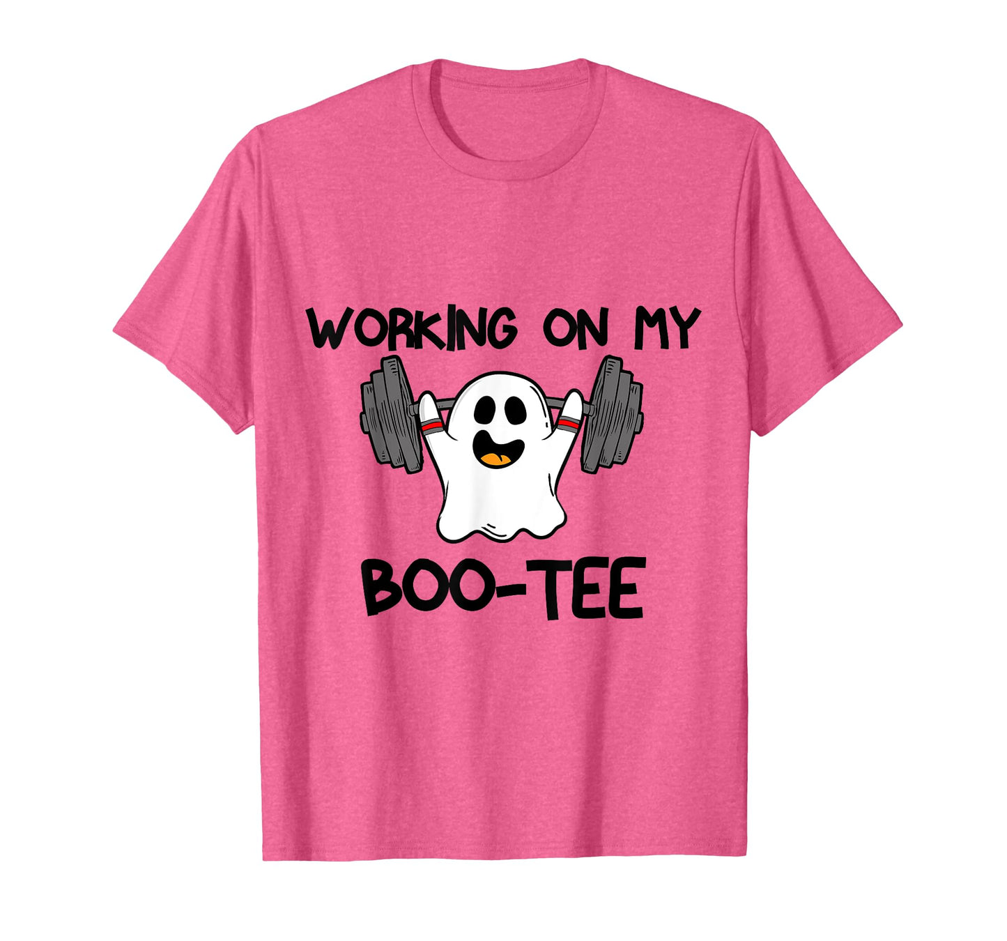 Working On My Booty Boo Ty Funny Halloween Gym Ghost T-Shirt