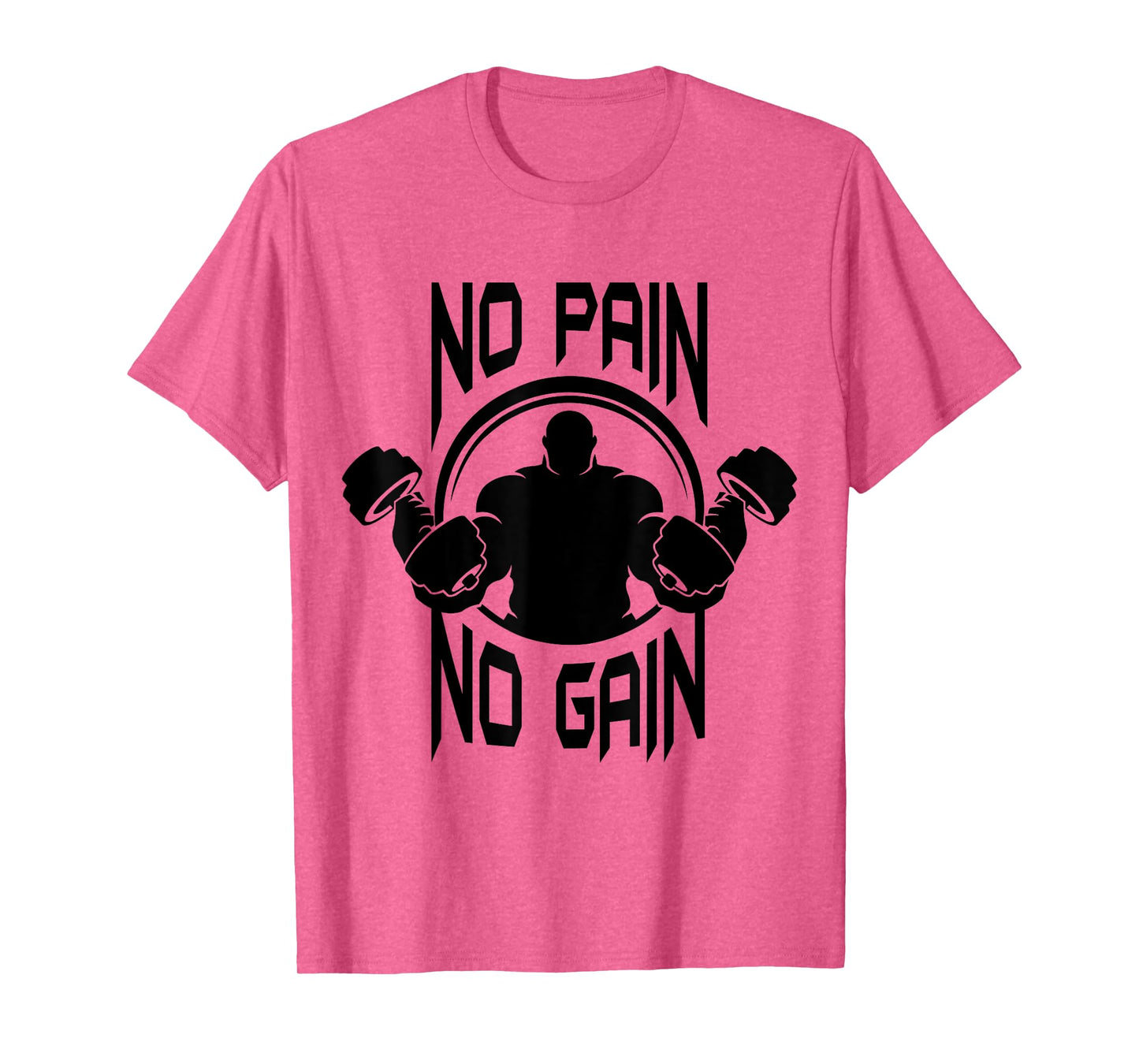 C386 NO PAIN NO GAIN Gym T Shirt Workout Fitness Motivation T-Shirt